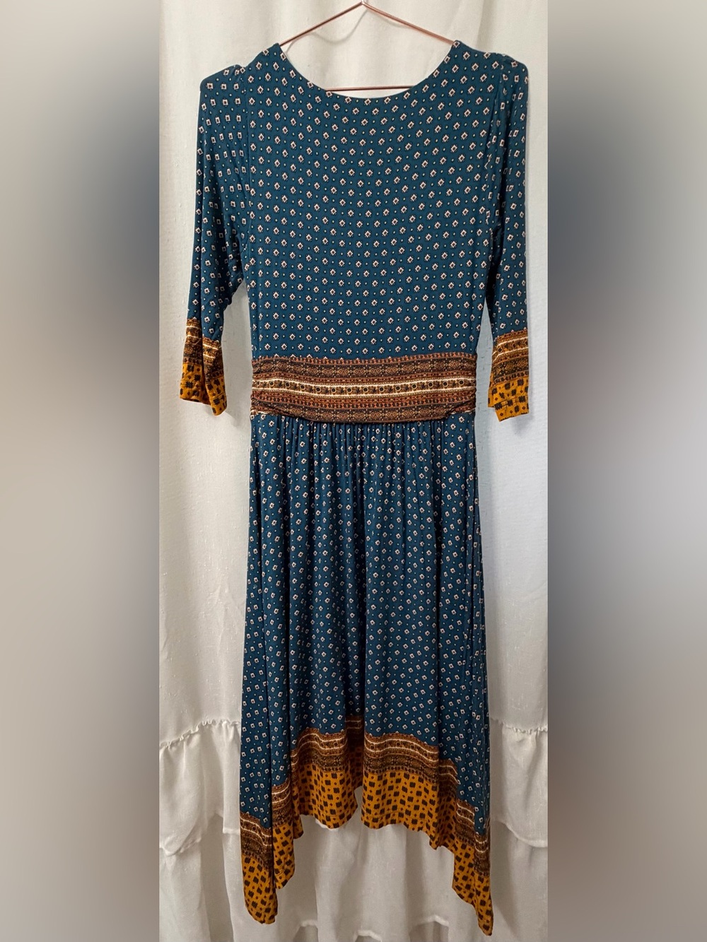 Maeve by Anthropologie "Beloved" Tie-Front Midi Dress - Size Small - NWOT - Picture 7 of 9